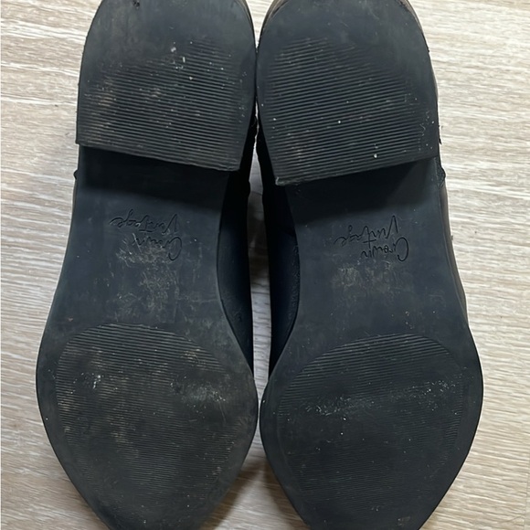 Sz 6 Black Leather Point Toe Crown Vintage Afessa Chelsea Ankle Boots Booties - Picture 8 of 8